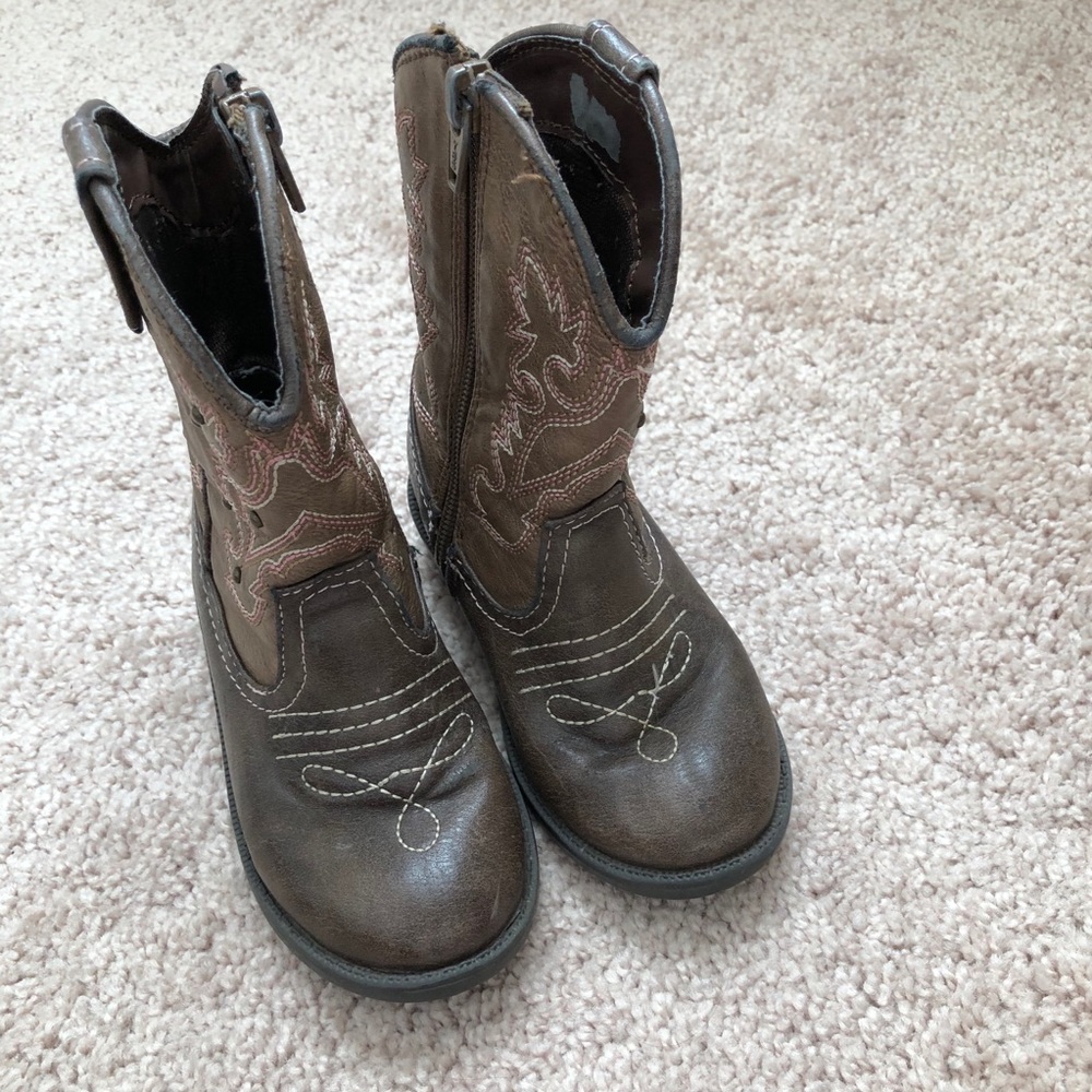 Cherokee Toddler Brown Cowgirl Boots